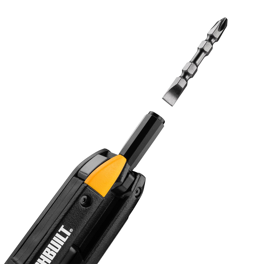 Electrician's Folding Utility Knife with Bit Driver + Pry Bar